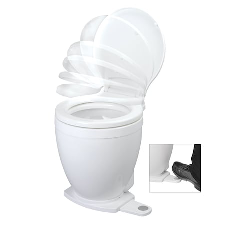 Jabsco Lite Flush Electric 12V Toilet w/Footswitch 58500-0012